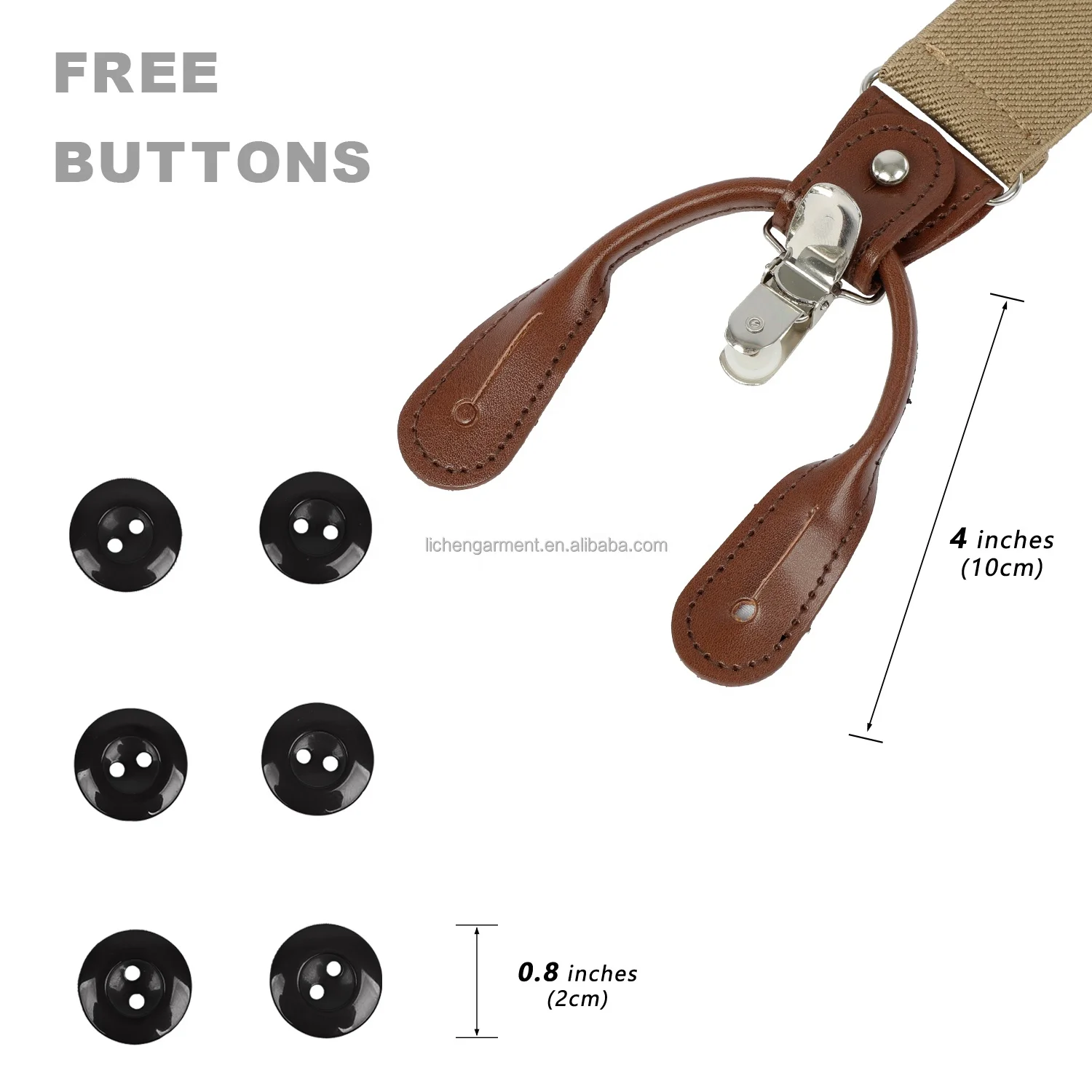 Factory Direct Sale 2024 Vintage Boys Suspender Solid Braces Y Shape Leather Suspenders for Men