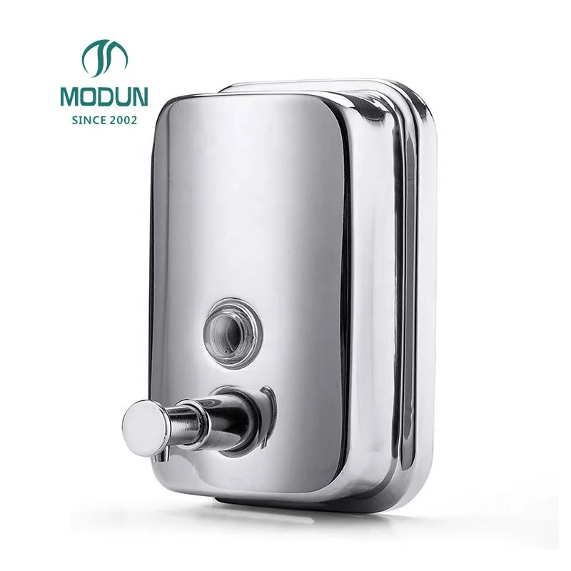 304 Stainless Steel Polish and Satin Wall Mounted 500/800/1000ml Optional Manual Soap Dispenser For Restroom