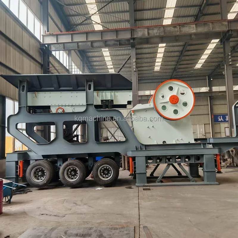 200 tonnes per hour rubber wheel mobile jaw crushing plant for granite crushing