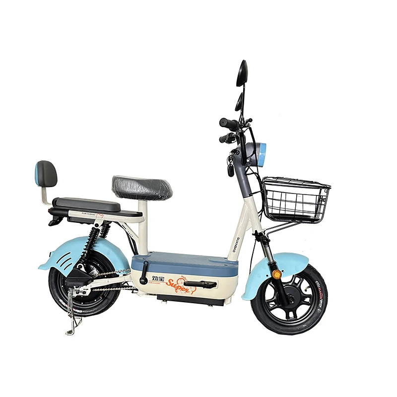 2024 Urban Electric City Bike 350W 48V/60V 12Ah Smart Electric Bicycle Bluetooth LED Display Rear Hub Motor Lead-Acid Battery