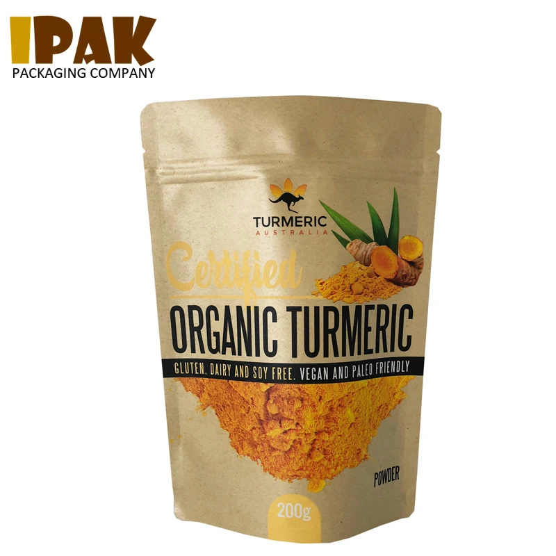 Custom printed resealable zip lock plastic pouch doypack bags for food packaging whey protein powder bag