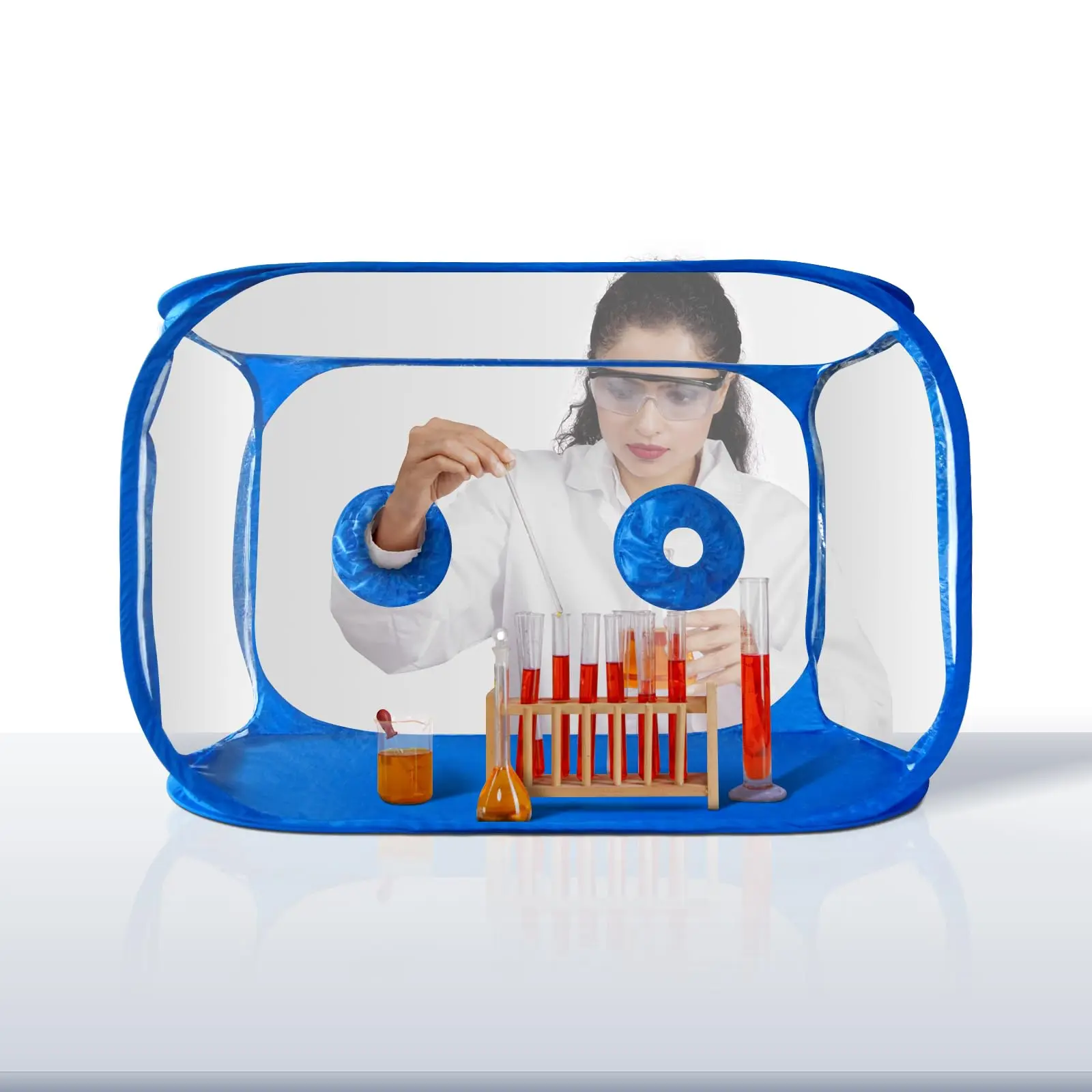 Still Air Box Mushroom Grow Kit-Mushroom Grow Bags Portable Mycology Fume Hood Propagation Stations,Mushroom Grow Tent(Blue)