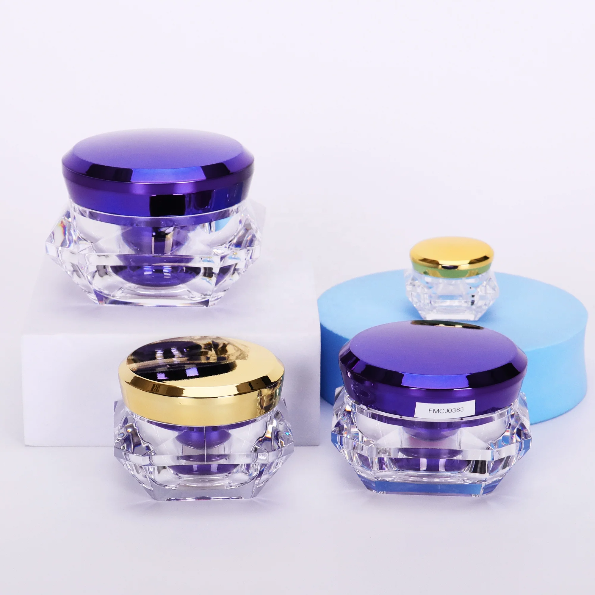 
Diamond acrylic cream jar for cosmetic packaging 