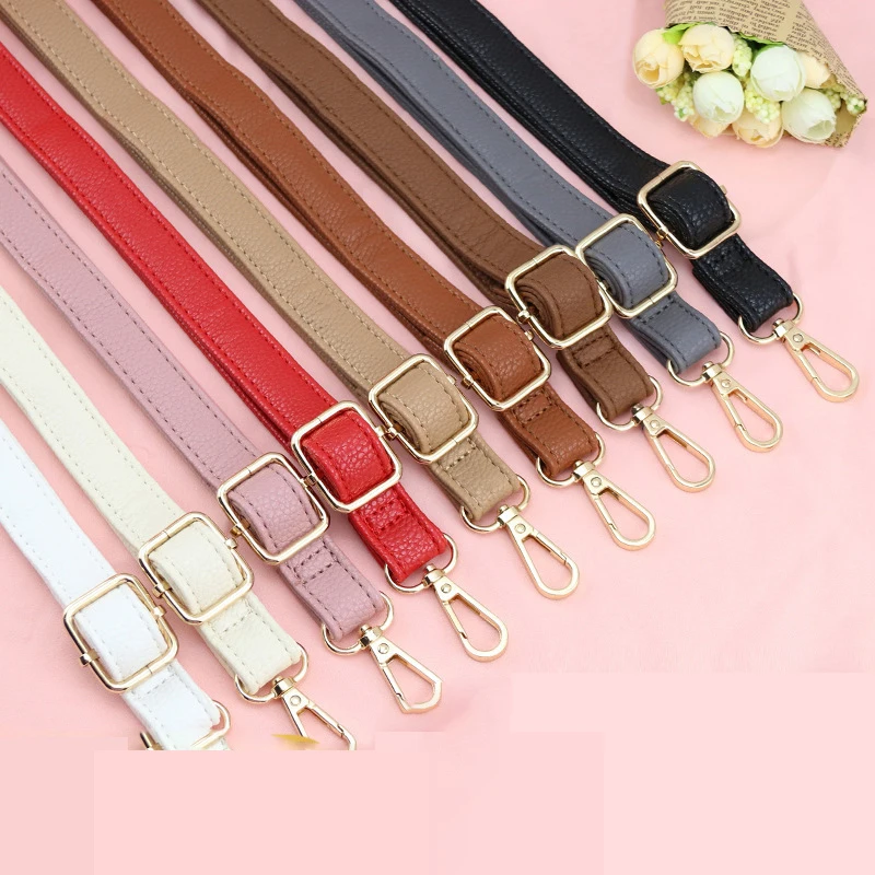2cm Wide Shoulder Bag Strap Adjustable PU Leather Bag  Strap For Crossbody Replacement Accessories For Handbags New