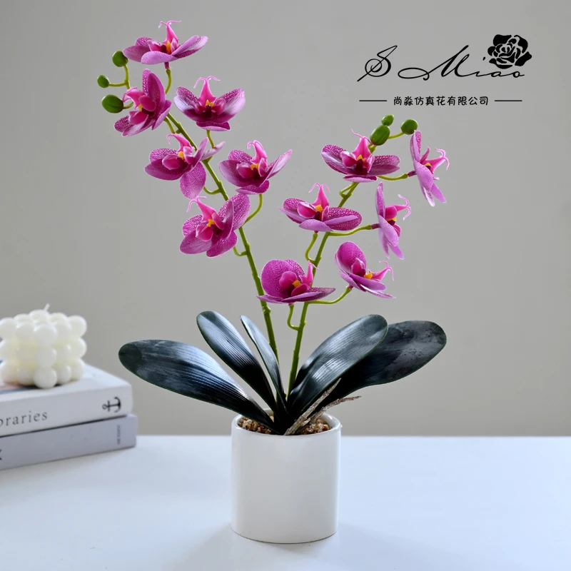 High Quality Natural  Artificial Real Touch Butterfly Orchid Flowers For Wedding Home Decoration