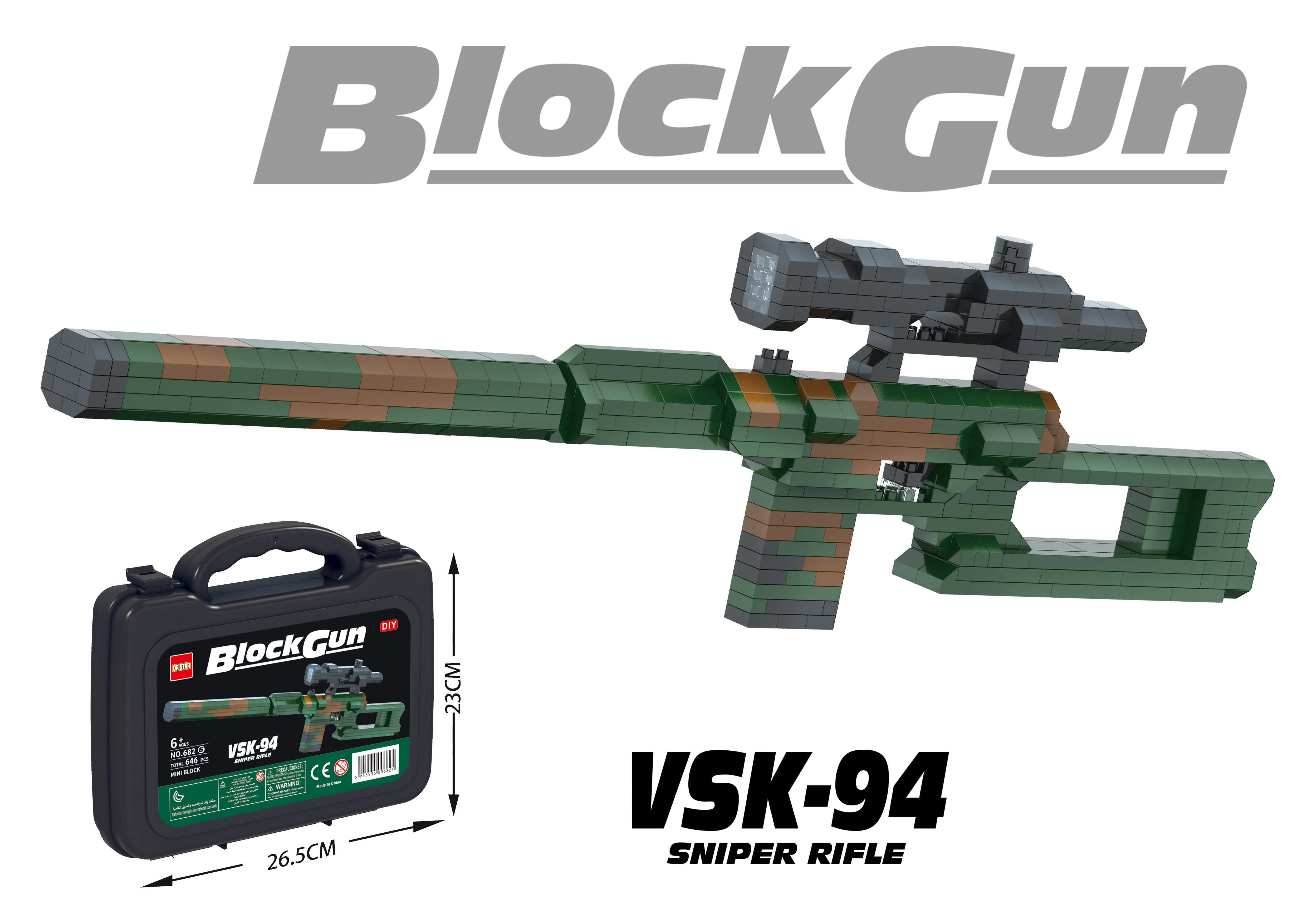 Custom Legoing Portable Handbag Military Weapon Sniper Rifles Model Building Blocks Toys Guns