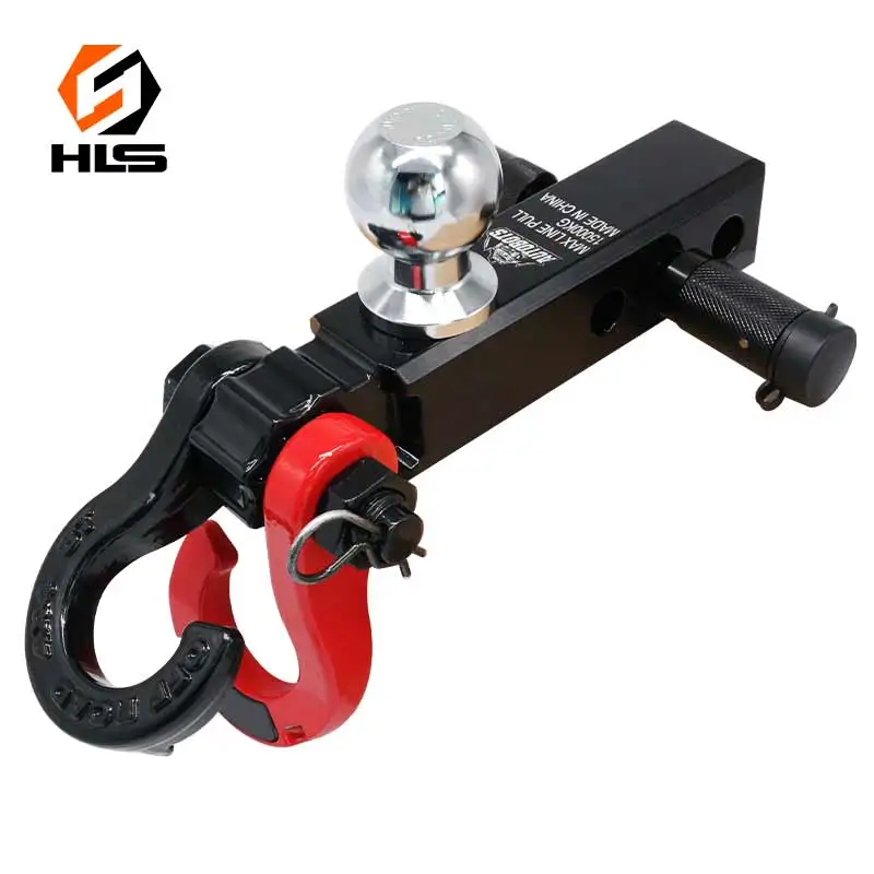 Trailer Hitch Ball Mount 2 inch split shackle hitch receiver Rotatable Tow Shackle with Hitch Ball tow bar
