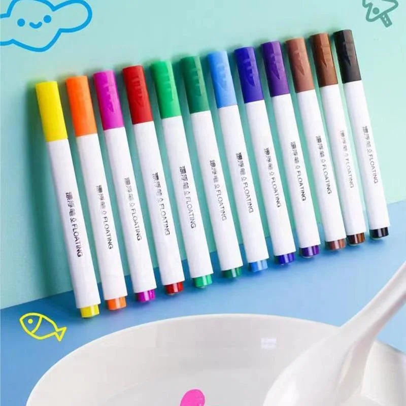 12 цветов плавающие Doodle ручки узор маркер DIY граффити пера воды для рисования