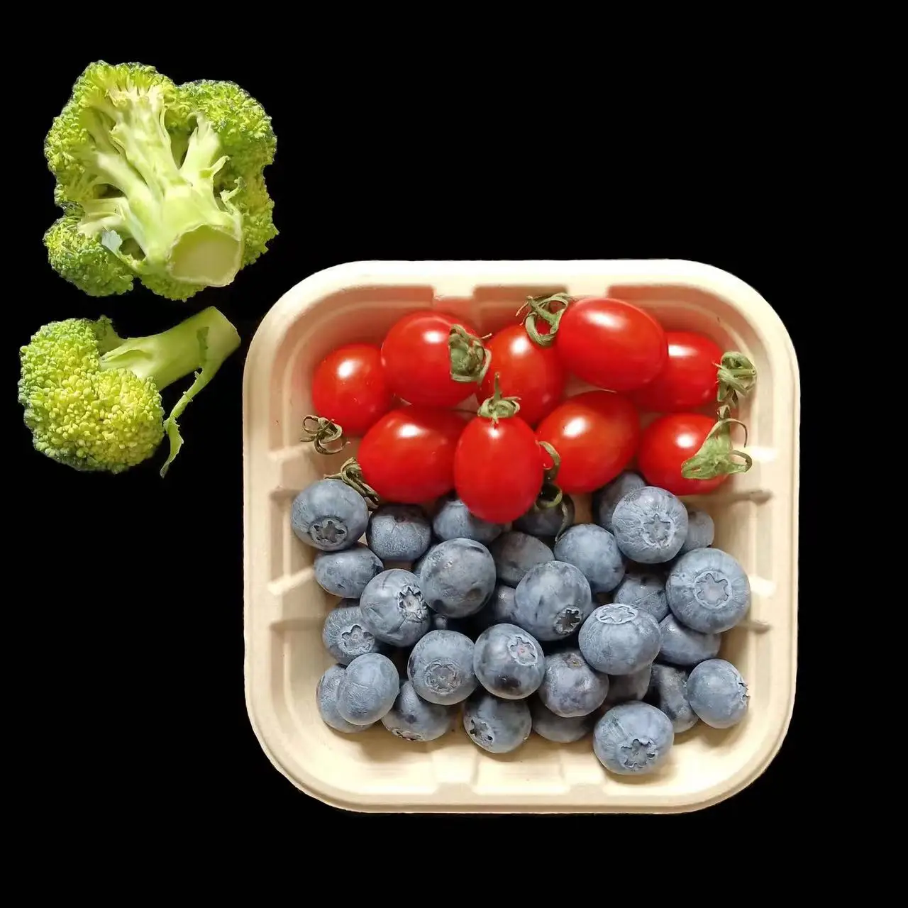 High Quality Disposable Bagasses  Plates Food Dinner Set Disposable compostable Plate  Bagasse Eco Friendly240423 tableware