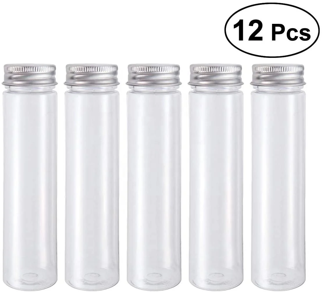 flat bottom test tube with gold color aluminum top,plastic cap custom capacity