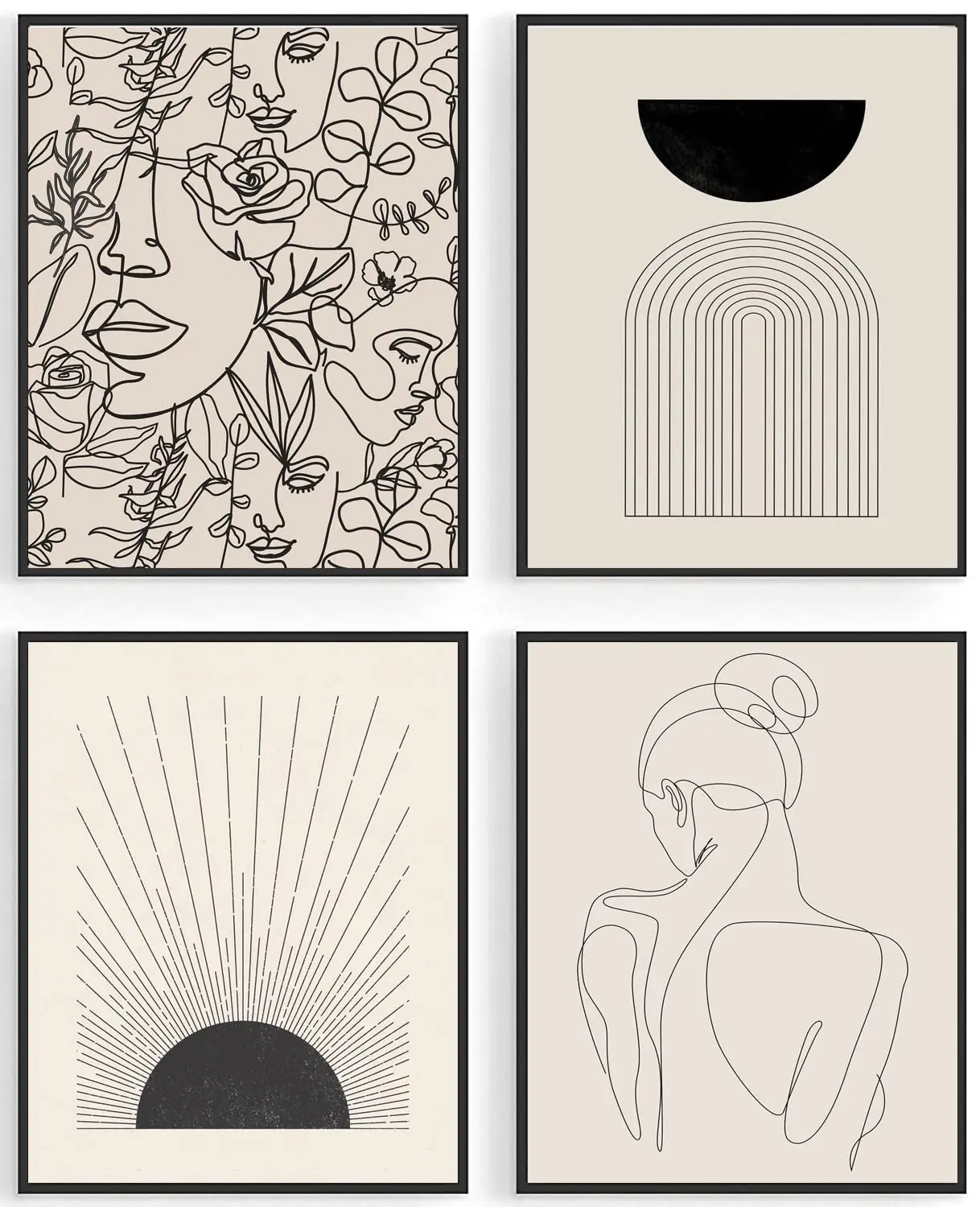 Minimalist Boho Artwork Nordic Panvas Posters Abstract Flower Canvas Prints Wall Art Canvas Print Wall Painting