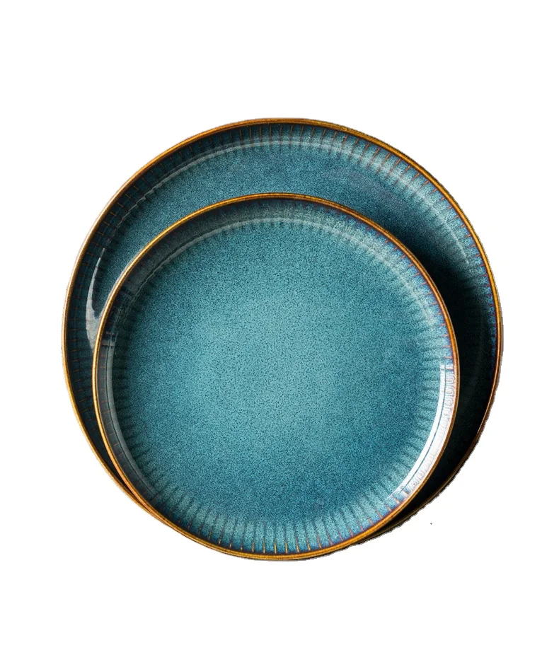 The New Listing White Gold Rim Ceramic Edge Wedding Plates And Dishes Porcelain Dinner Plates