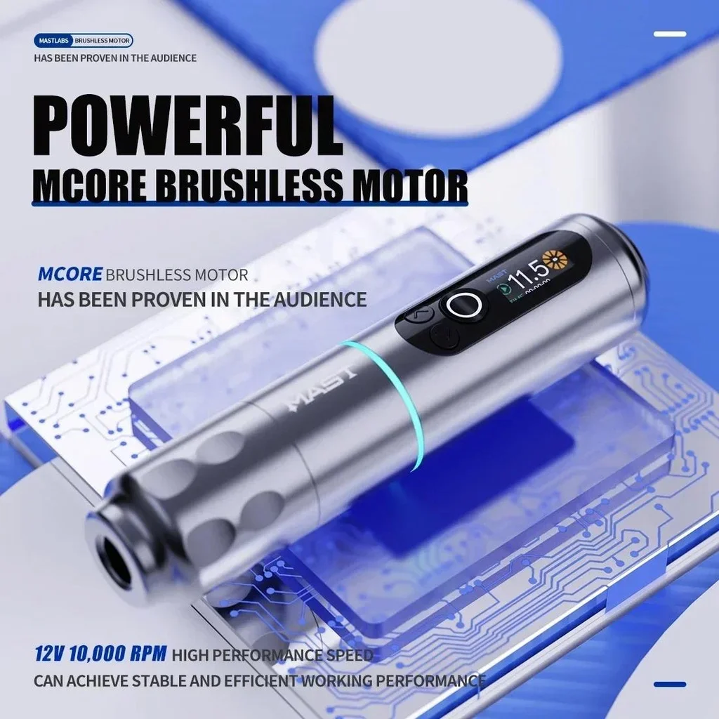 Mast Archer 2 Wireless Tattoo Machine Battery Pen Smart Screen LED Display Mcore Brushless Motor Tattoo Supply for Tattoo Artist