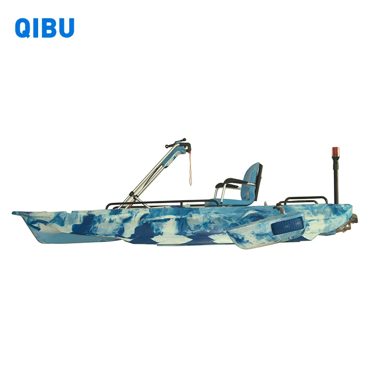 QIBU  2022 Pro Angler Sit On Top Jet power Fishing Kayak With Paddle And Rudder System Included For Sale