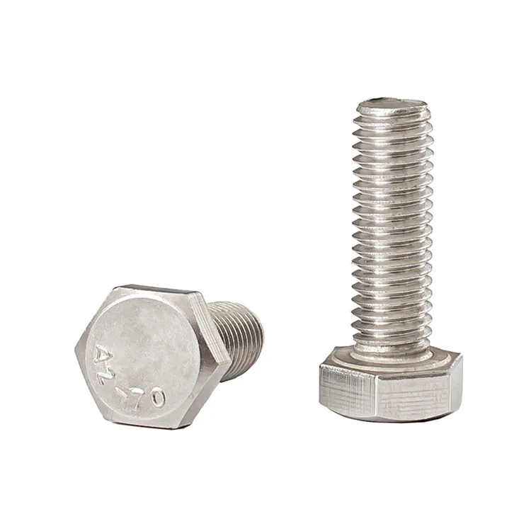 din931 bolt ss304 ss316 stainless steel hot selling customized m14 m20 m30 din933 hex bolt