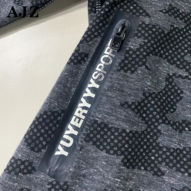 OEM 100% Cotton Heavy Weight tracksuit Oversized Wholesale zipper pocket sweatshirts Custom Logo Hoodies For Men