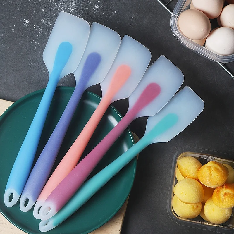 Sell well silicon rubber spatula cream cake decorating spatulas heat resistant silicone kitchen spatula