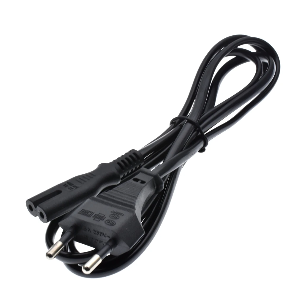 EU European To IEC 320 C7 AC Power Cord For Camera Charging Notebook Adapter, EU Figure 8 2 Prong Extension Cable