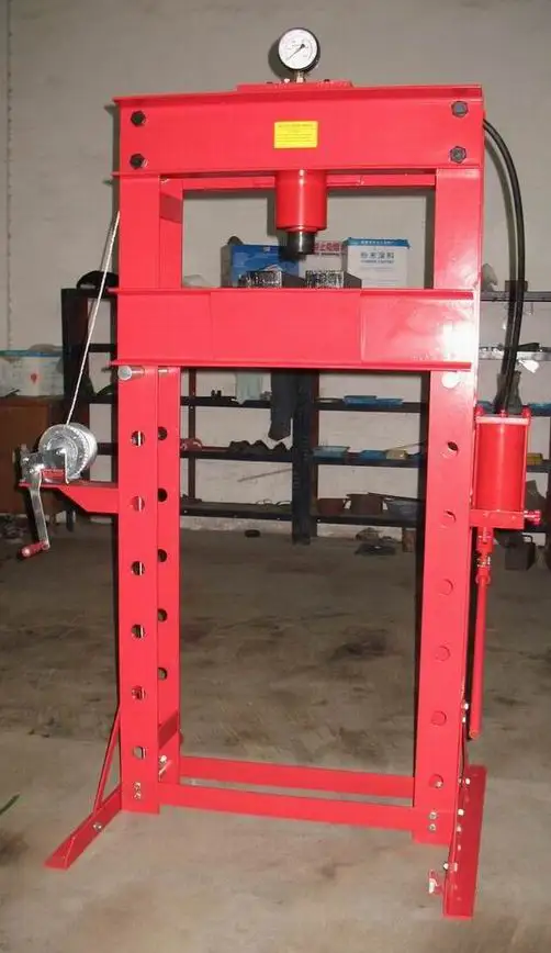 Double Pump 50 Ton Hydraulic Shop Press  Machine With Gauge