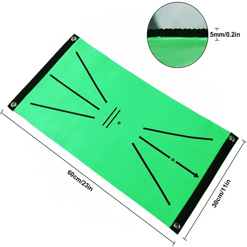 Muvtec Advanced Tri-Turf Hitting Mat Golf Indoor Training Driving Aids Swing Detection Batty Mini Golf Practice Mat
