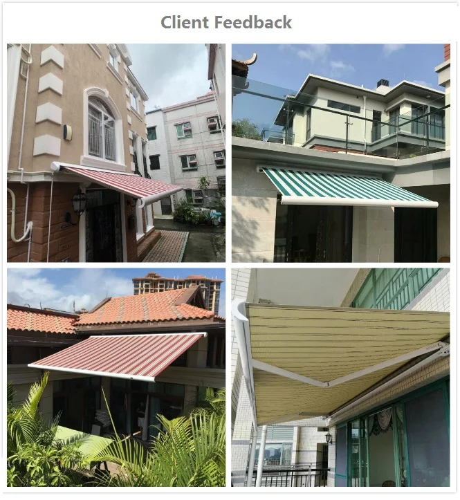 Acrylic Fabric  Coffee Shop tenda Aluminium Window Retractable Awning for Patio