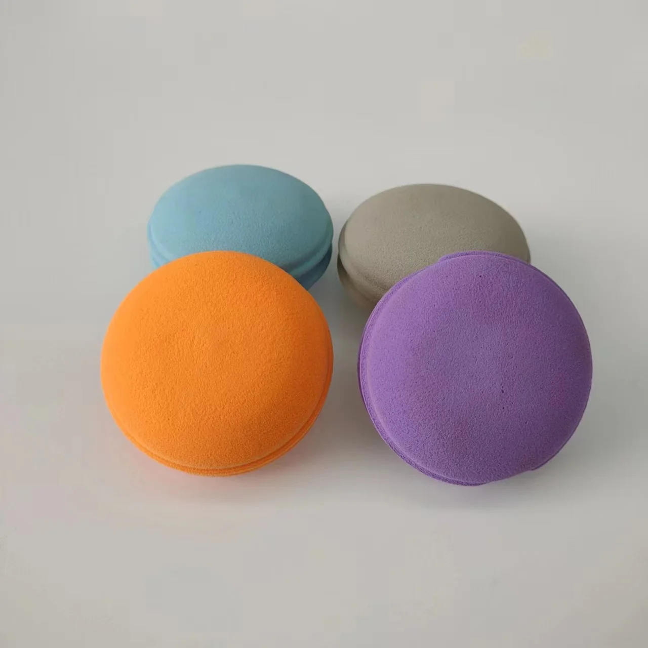 Shen Chang Macaron Shape Customized Logo Packages Graphic Hydrophilic Polyurethane Makeup Sponge