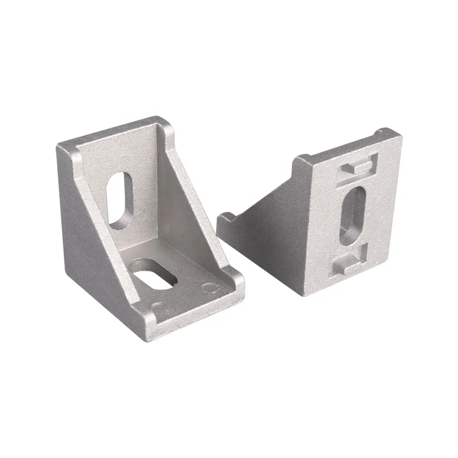Brace Aluminum Profiles Accessories L Shape Electrical 3 Plug T Slot Die Cast Right Angle 90 Degree Corner Bracket Profile Alloy