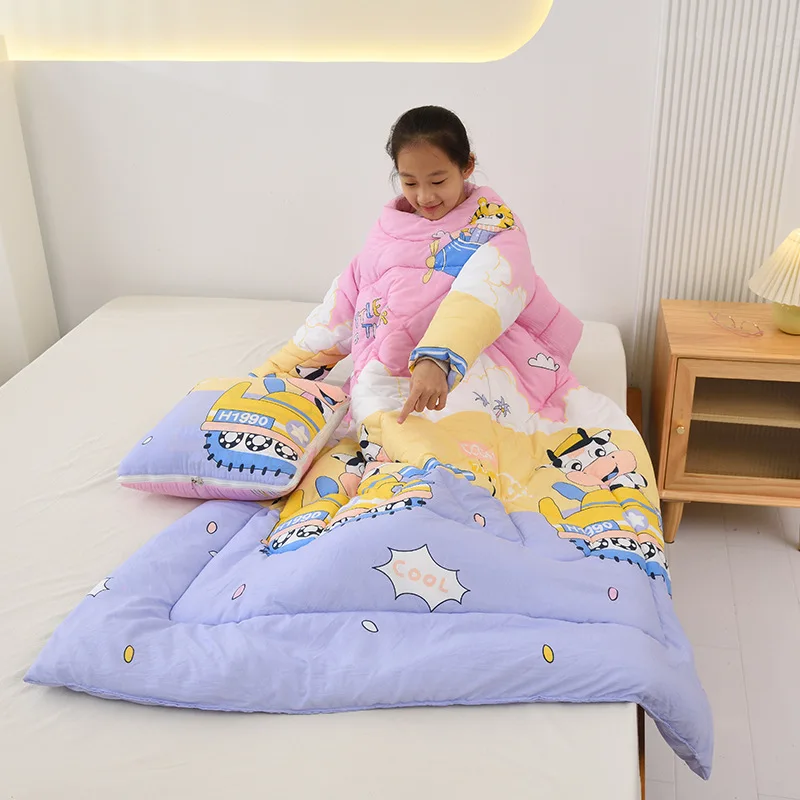 120*150 см с мультяшным принтом Manta de almohada manta портативное одеяло на молнии