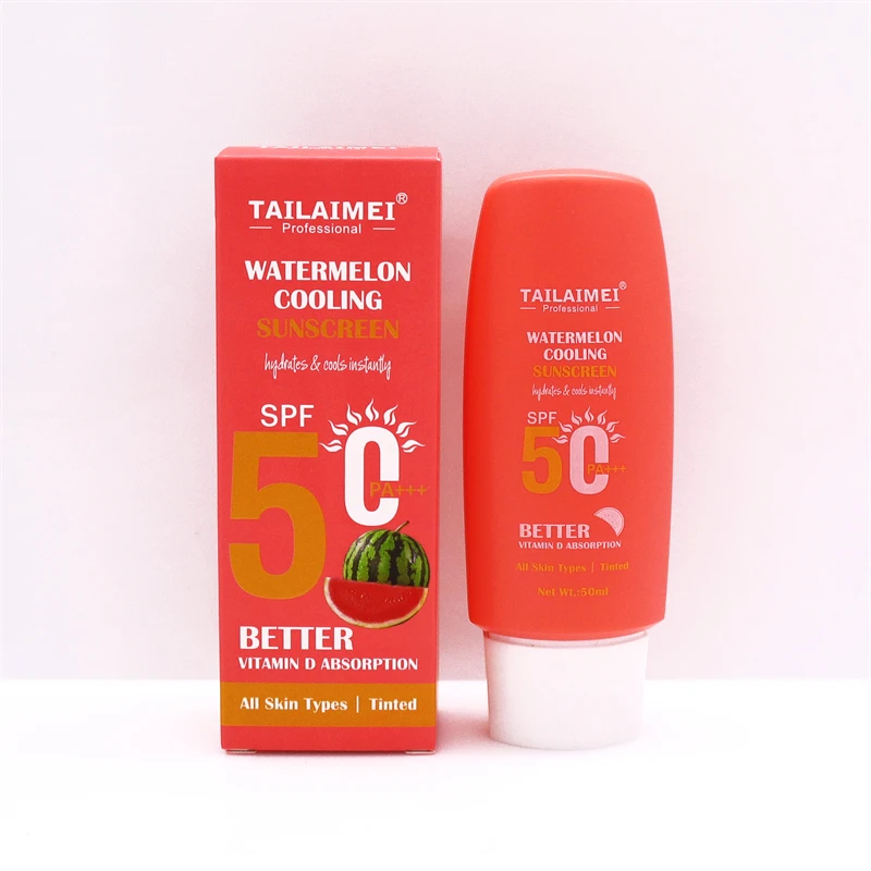 TAILAIMEI Custom Sunscreen Spf 50 Vitamin Suncream Long Lasting Time Protection Refreshing Sun Light Cream Soothing Sun Cream