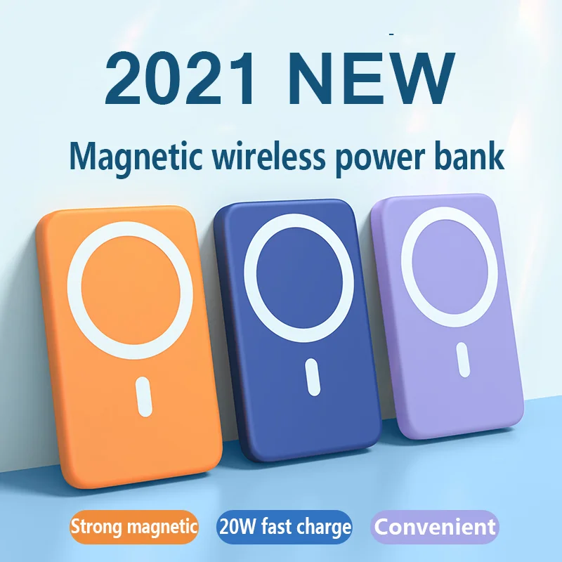 Hot Sale 10000mAh Magnetic Wireless Chargers Portable Mini Power Bank Mobile Phone  External Battery For iphone 15W Fast Charger