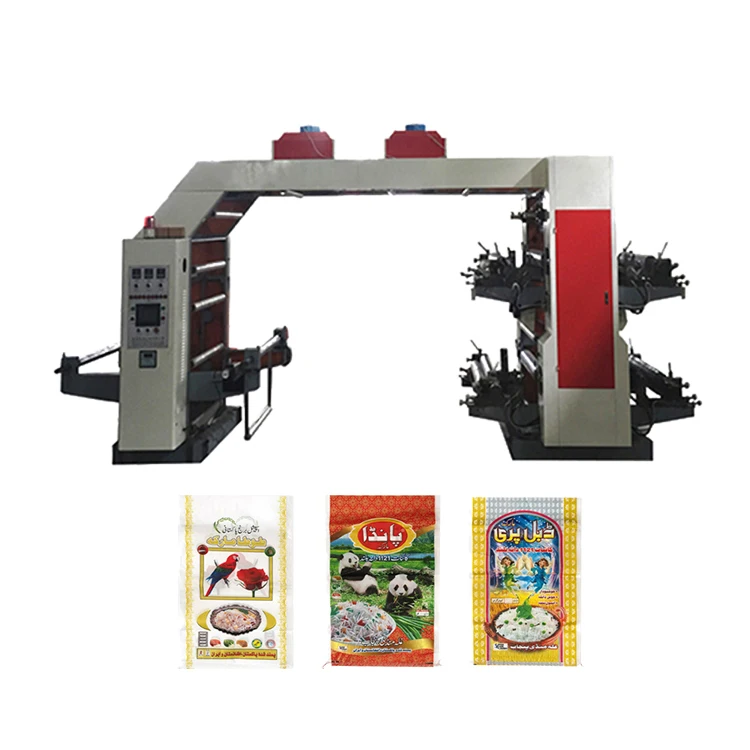 Non woven bag 2 4 6 colour printers flexo printing machine