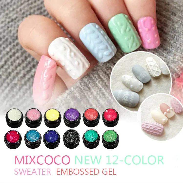 Mixcoco Panting Gel Soak Off 12 Colors Sweater Gel Nail Salon Beauty Gel Effect Uv Nail Polish For Wholesale