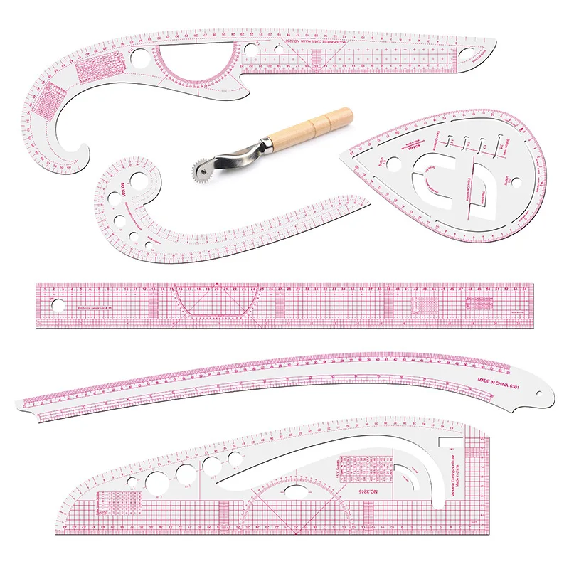 Factory Direct Selling Practical French Curve Cutting ruler Tailor Craft Ruler Set Sewing Curve Ruler