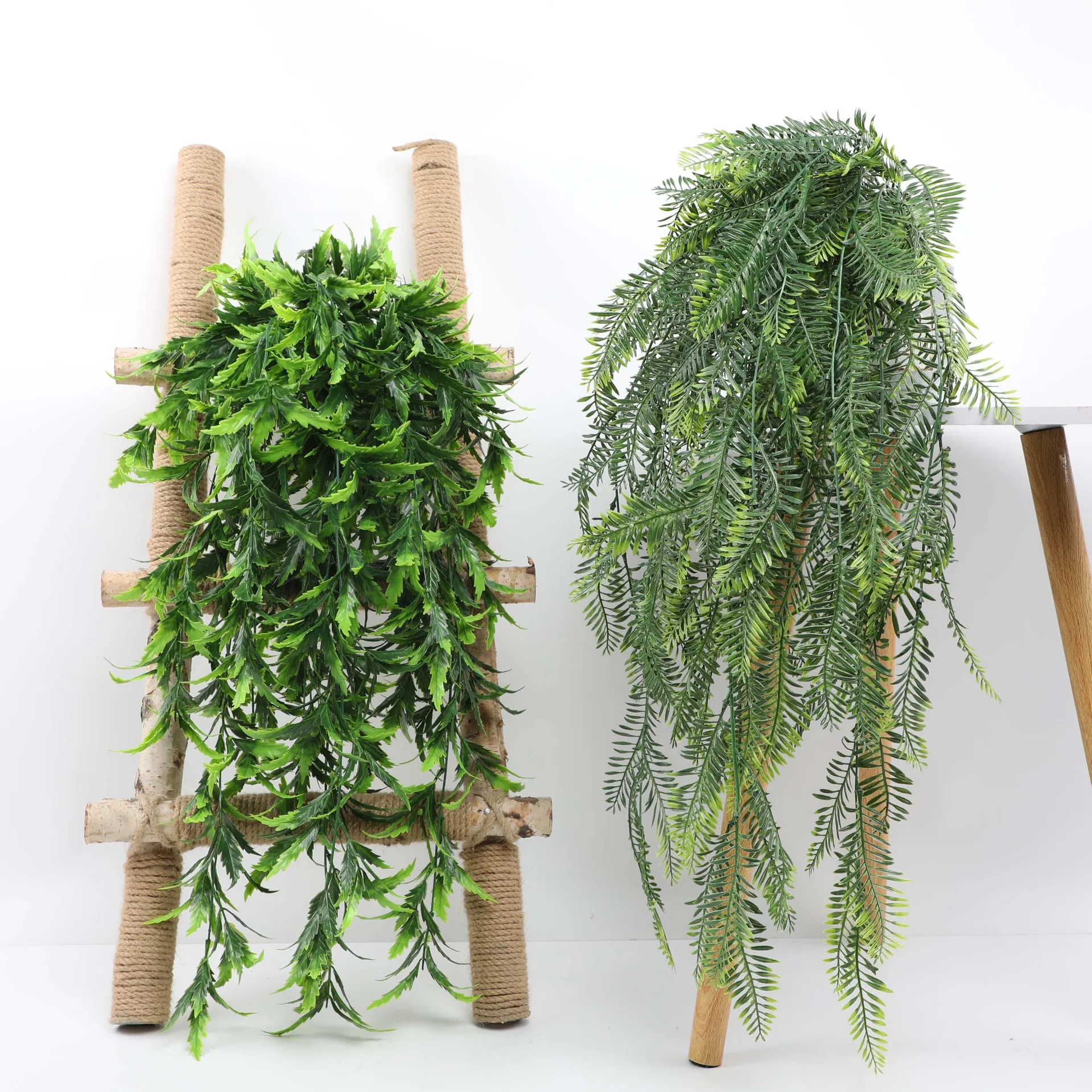 5 Stems Multi Models Lush Natural Lifelike Hanging Fake Artificial Plants for Wall Wedding Party Decor