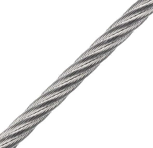 7x19 galvanized high tensile strength diameter 12mm-120mm  cable barrier wire rope for hoisting