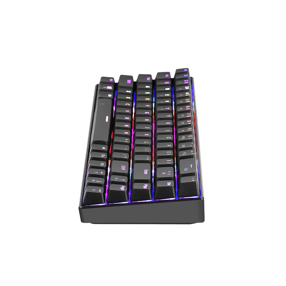  OEM Мини Проводная и BT беспроводная Двухрежимная RGB Механическая игровая клавиатура перезаряжаемая портативная для