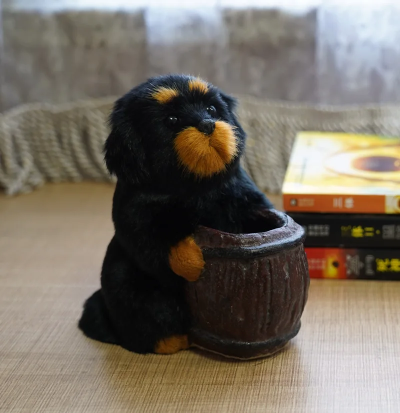 Simulated Dog Gifts Daily Necessities Novel Ornaments Animal Models Handicrafts Pen Holders