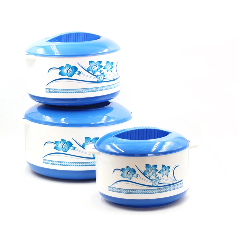 
3pcs 6L 9L 13L round high quality stainless steel liner hotel restaurant food insulated hot pot sets 