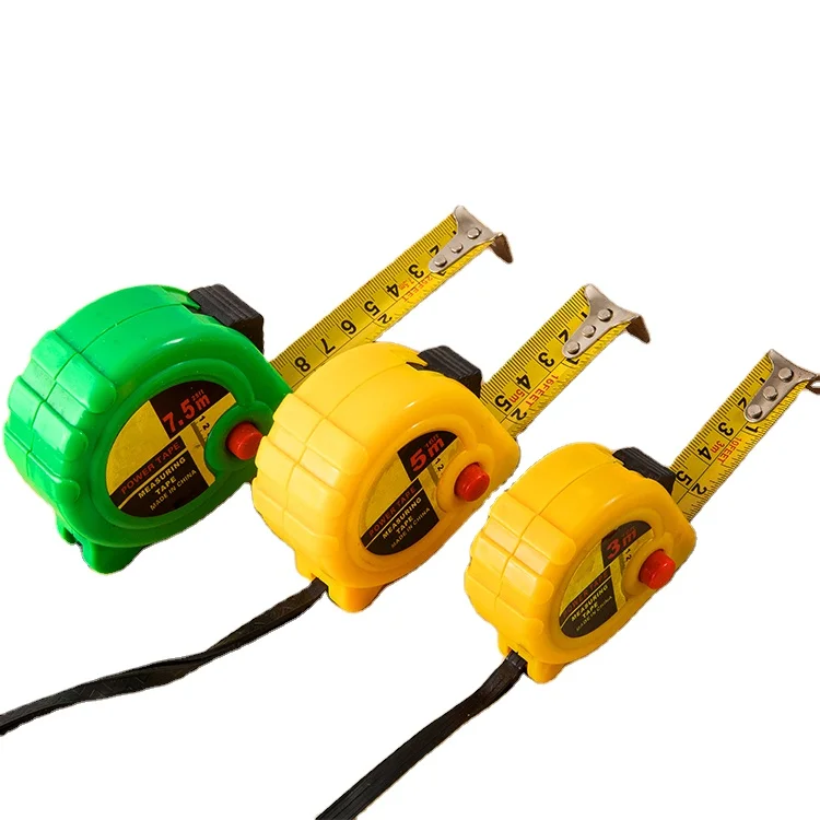 Оптовая продажа качественная измерительная линейка нескользящая резиновая рукоятка Гибкая Измерительная катушка с автоматическим замком рулетка из стали