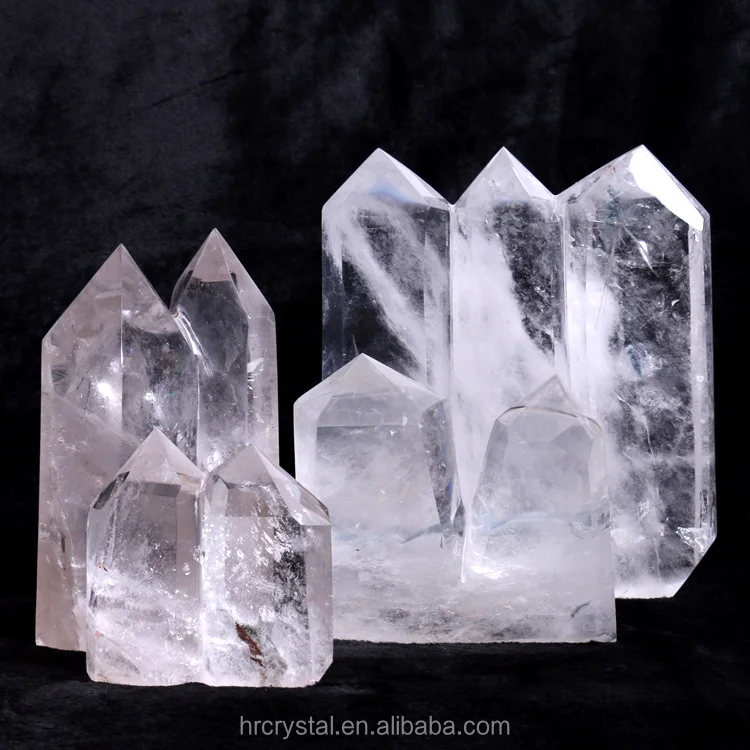 Famous Feng Shui Gemstone Crystal Tower Polished Large Clear Quartz Crystal Double Points