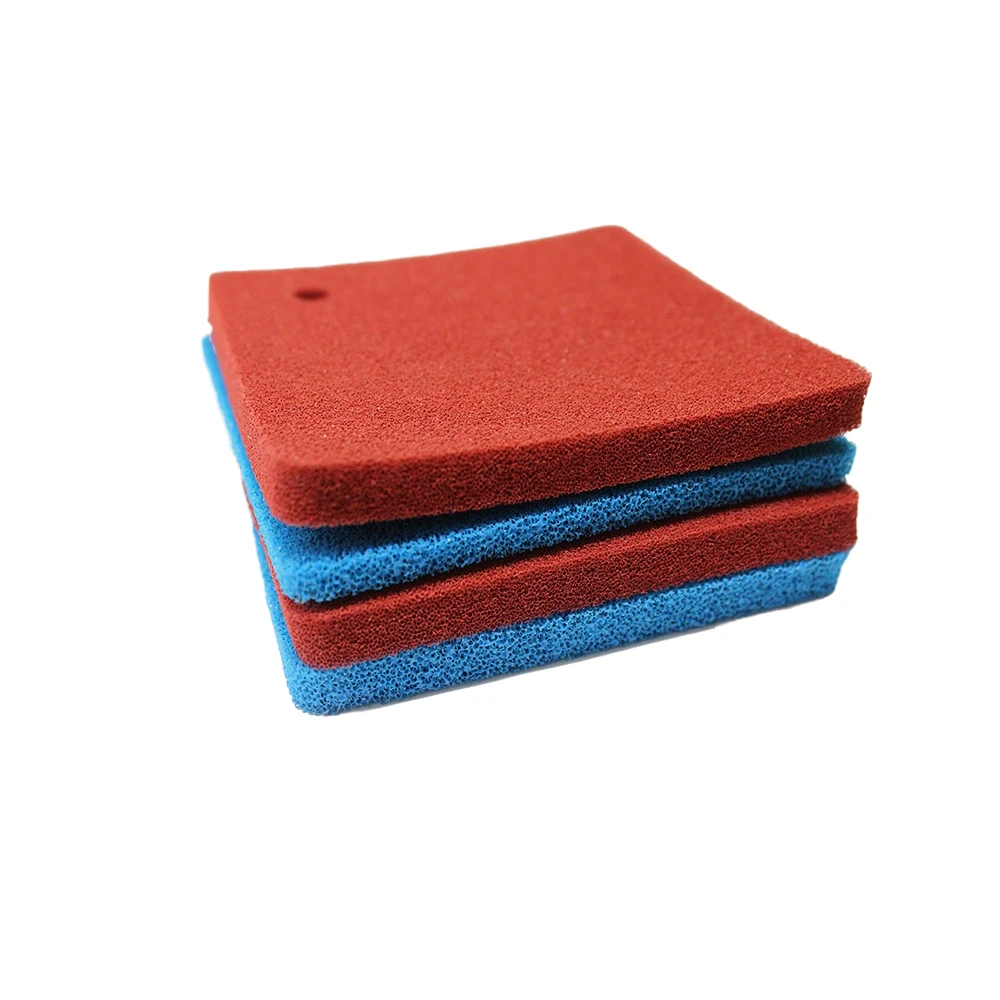Factory supply Silicone foam sponge rubber sheet Red blue open celled silicone sponge rubber