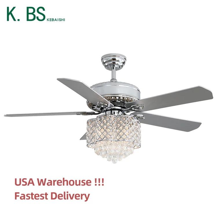 New Product Decoration Plywood 52Inch Diningroom Indoor Led Ceiling Fan With Light