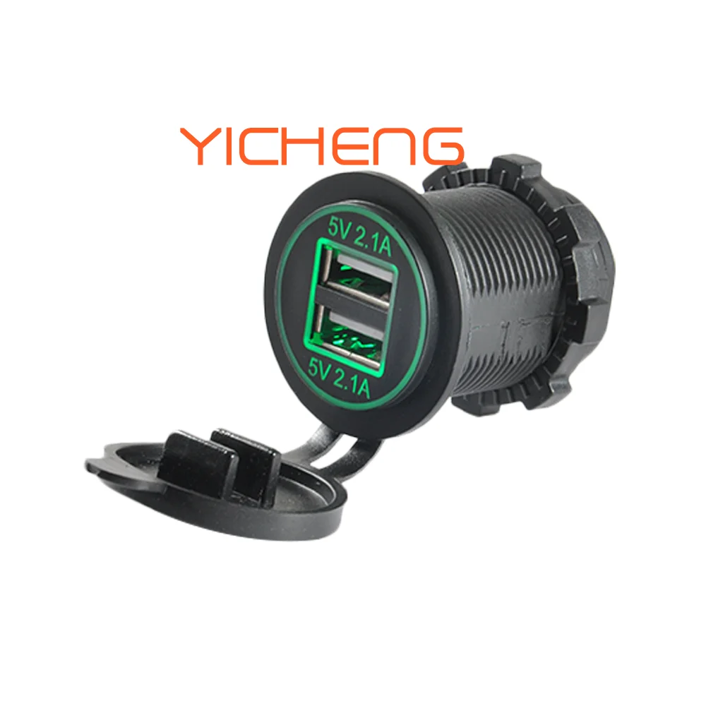 12V 24V 4.2A двойной USB разъем для автомобиля автобуса