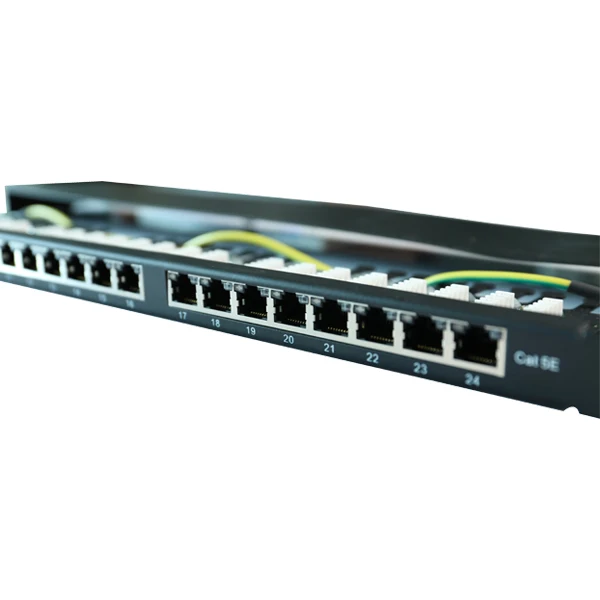 FTP Cat.5e/ Cat.6 0.5U 19' 24 Port Patch Panel Rack-Mount Wall-Mount Network Cable Management Cabinet
