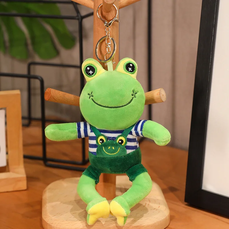 Yangzhou original new sunrise wholesale charming soft plush shapeshift bear stubborn donkey frog tortoise key ring animals