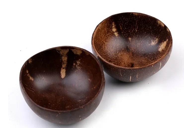 Hot selling organic natural coconut bowl, coconut shell bowl, manual coconut wood bowl