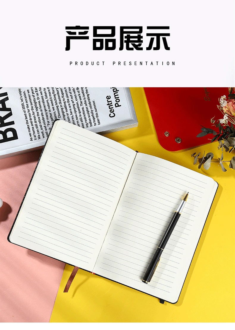 Promotional School Customized Gift for Student Embossed A5 Paper Diary Journal With Hardcover Custom Logo Leatherette Notebook