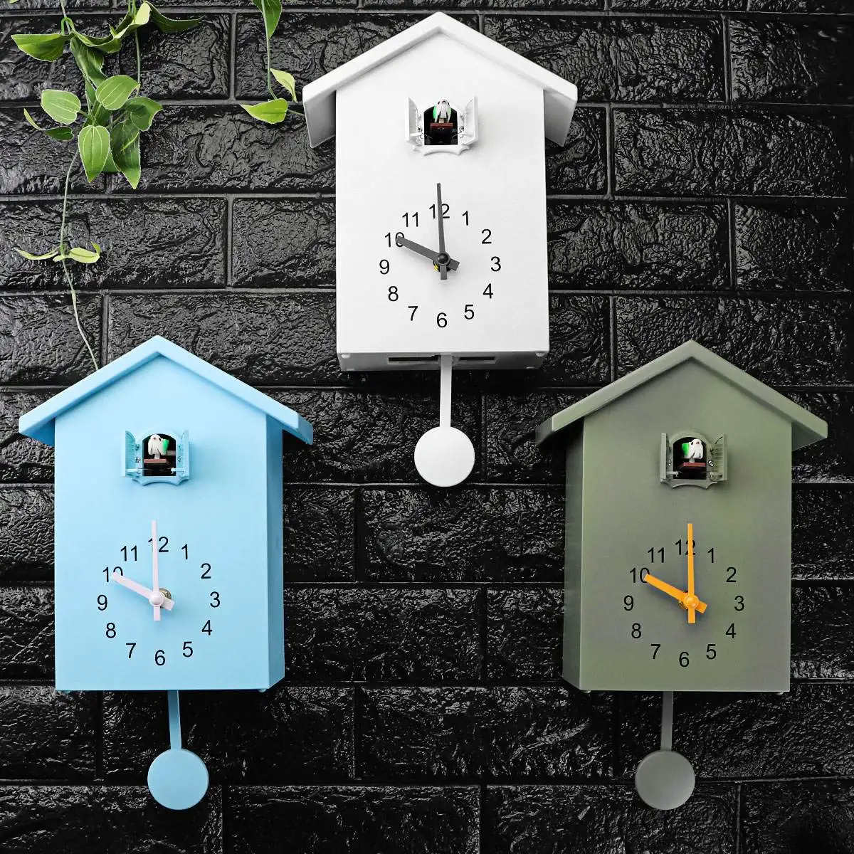Modern Bird Cuckoo Quartz Wall Clock Home Living Room Horologe Clocks Timer Office Home Decoration Gifts Hanging Watch 20x25cm