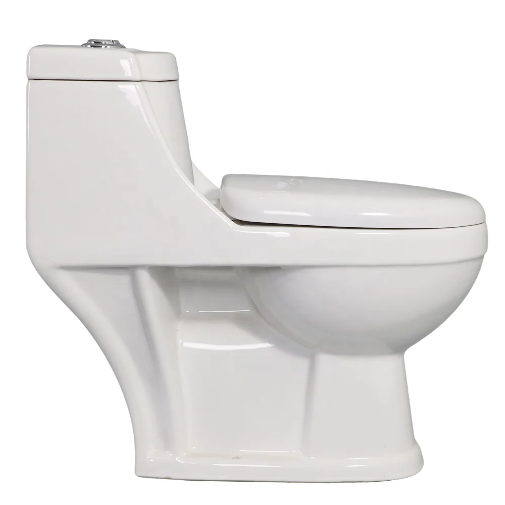 Wholesale Modern White Ceramic One Piece Wash Down Toilets Floor Mounted Bathroom Wc Sanitary Ware for Hotel