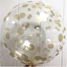 Party Decoration Event Decor balloon wholesalers bobo transparent Chaotic Gold Silver Dots BoBo balloon
